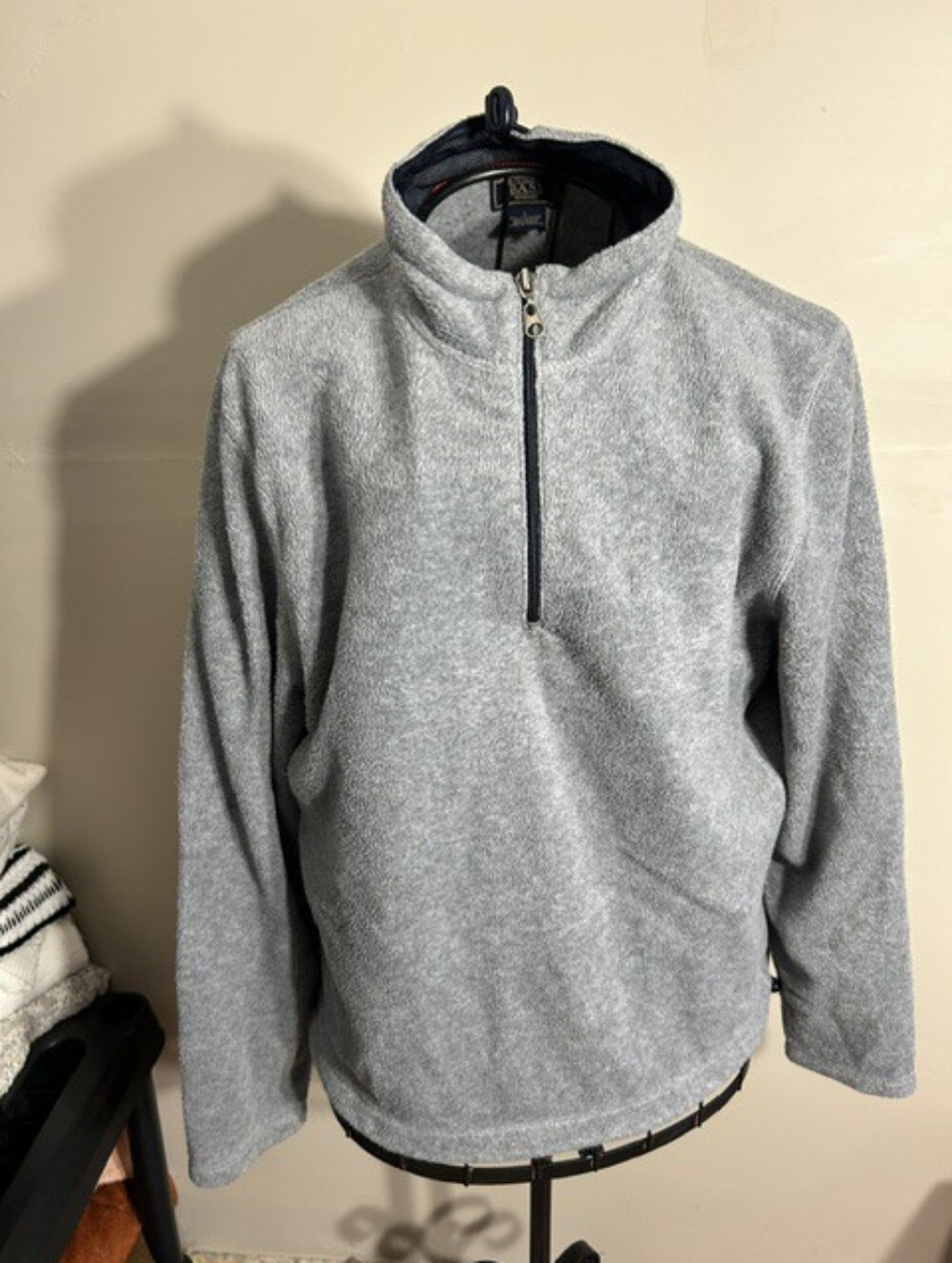 sweatshirt fleece coat jacket size extra large womens shirt gray